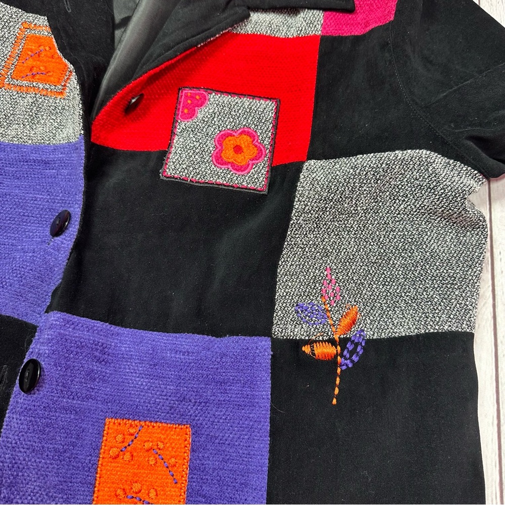 vtg Koret embroidered patchwork jacket Blazer wom… - image 8